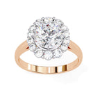 Elegant Central Stone Diamond Halo Ring