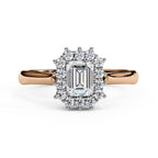 Elegant Central Stone Diamond Halo Ring