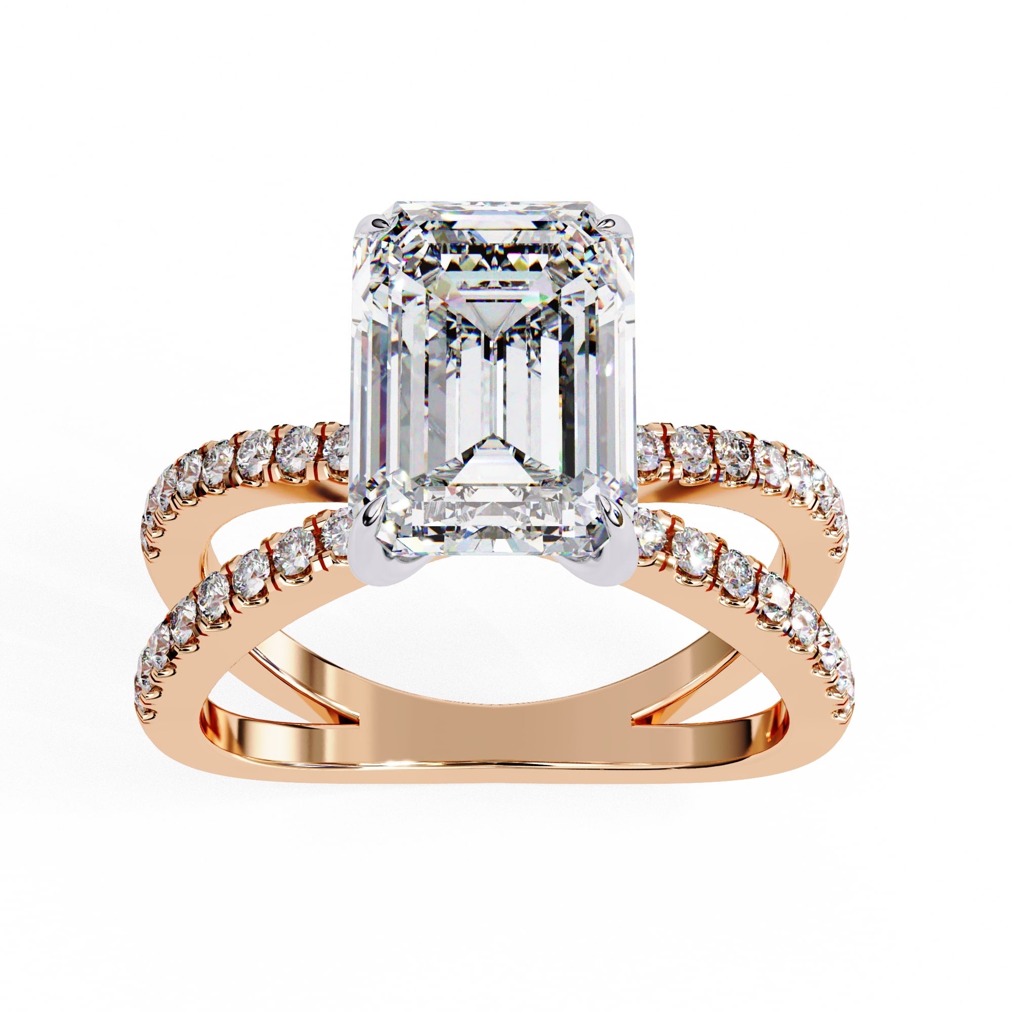 Elegant Diamond Side Stone Brilliance Ring