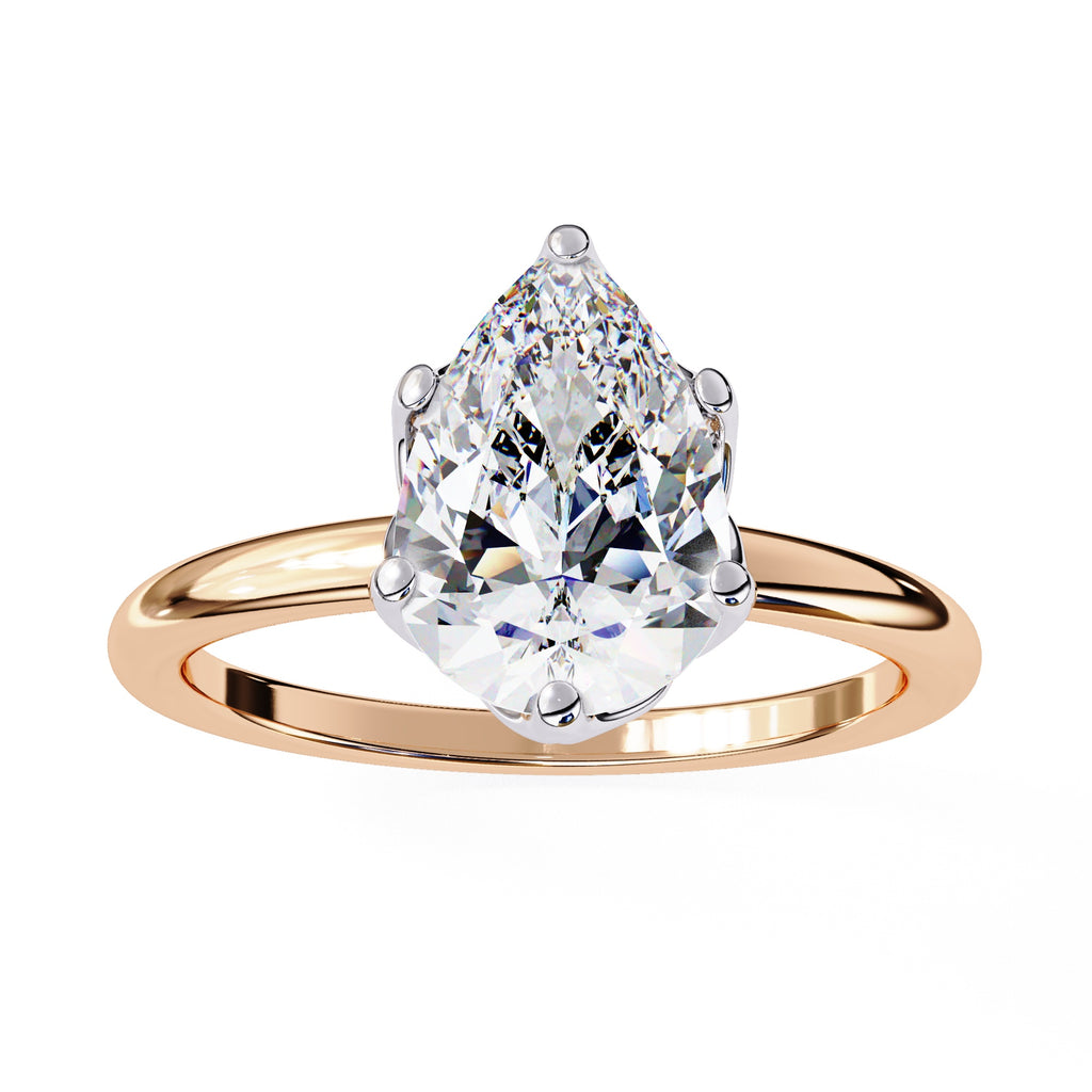 Elegant Central Stone Diamond Ring with Side Brilliance