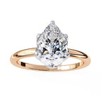 Elegant Central Stone Diamond Ring with Side Brilliance
