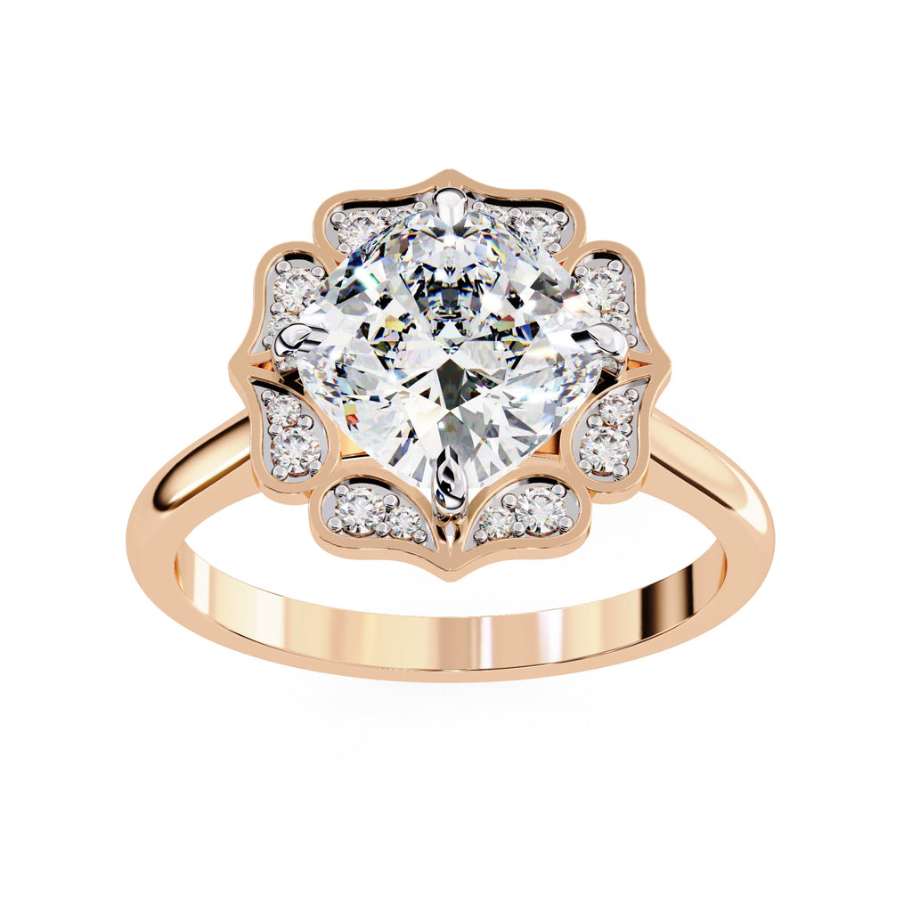 Elegant Diamond Central Stone Ring