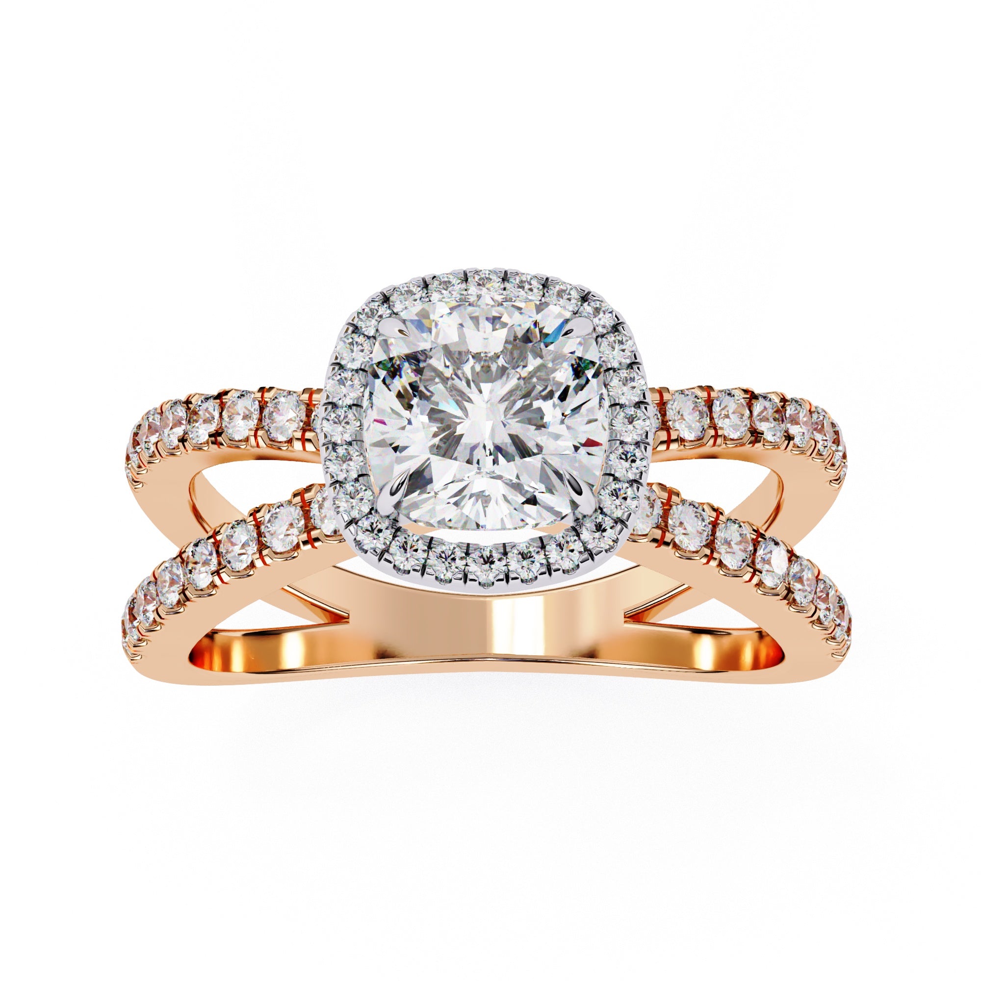 Elegant Diamond Central Stone Ring with Brilliant Side Accents