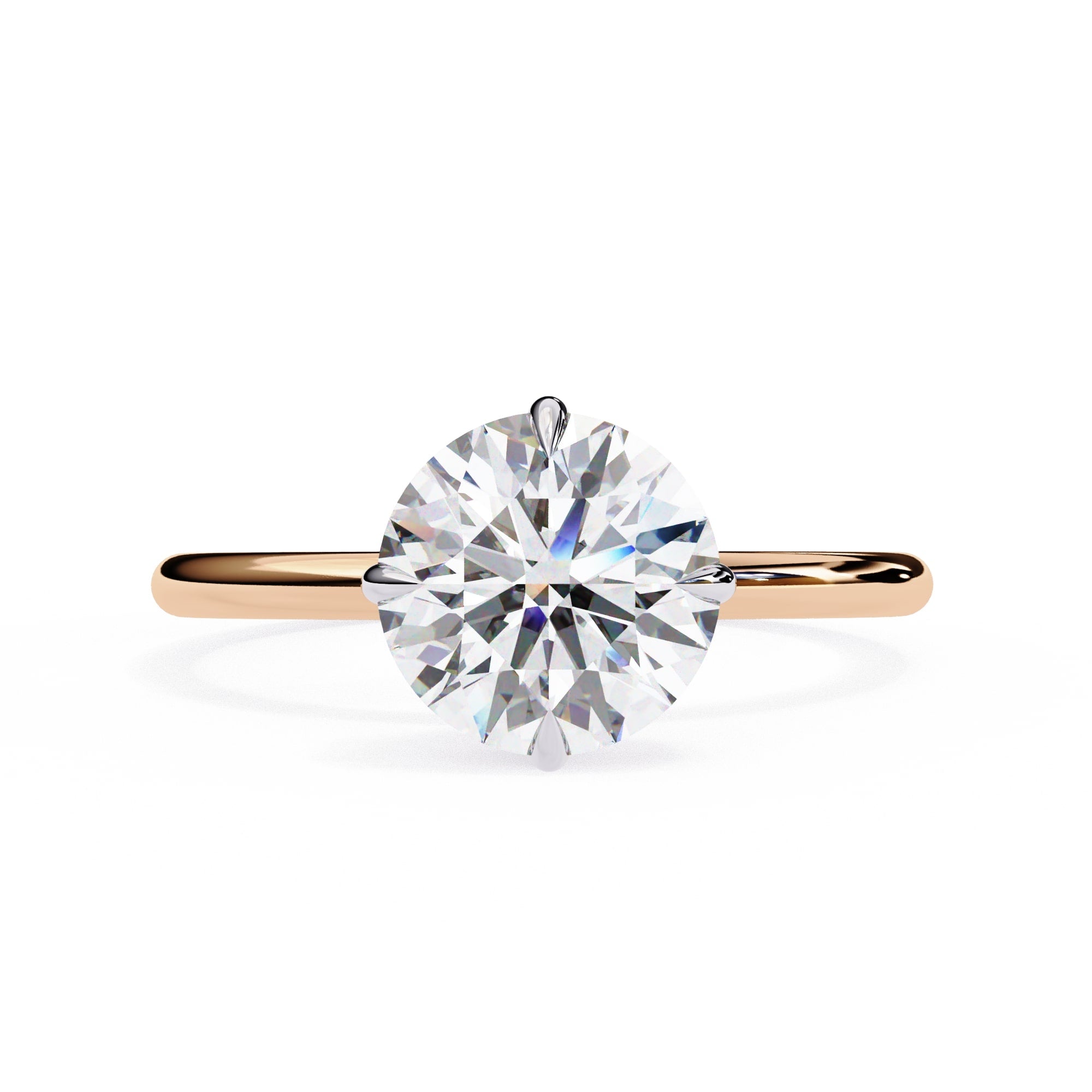 Elegant Diamond Center Stone Ring with Side Accents