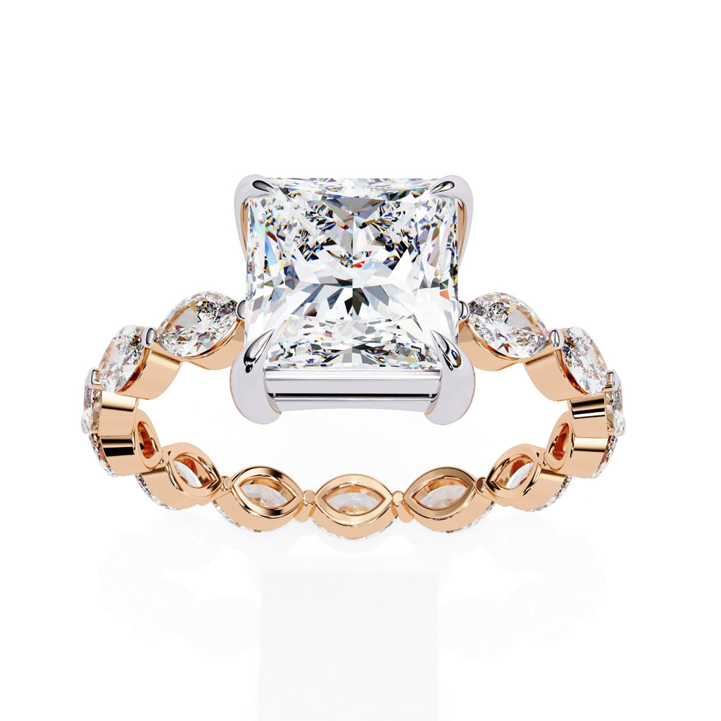 Sparkling Central Stone Diamond Ring with Side Accents