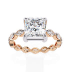 Sparkling Central Stone Diamond Ring with Side Accents