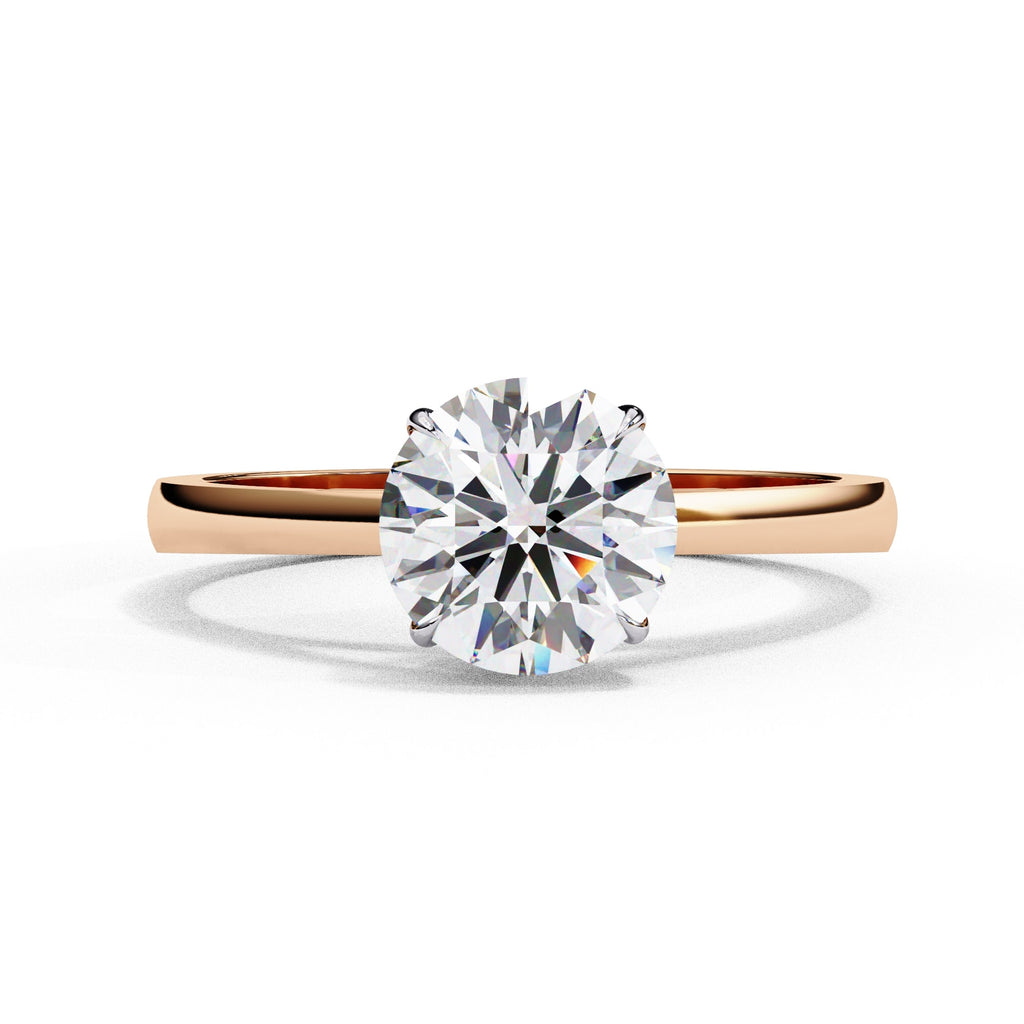 Elegant Solitaire Central Stone Ring