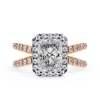 Elegant Central Stone Diamond Ring with Radiant Side Accents