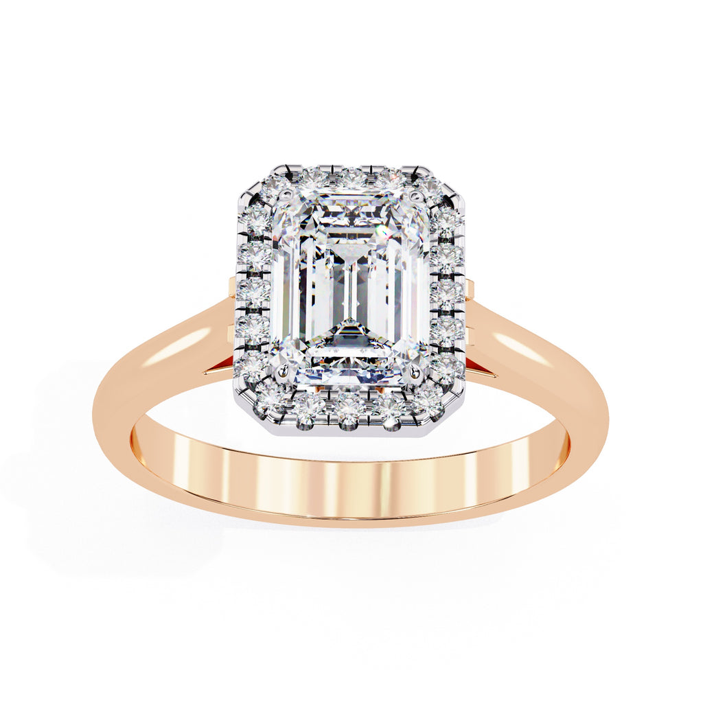 Elegant Central Stone Diamond Ring with Side Accents