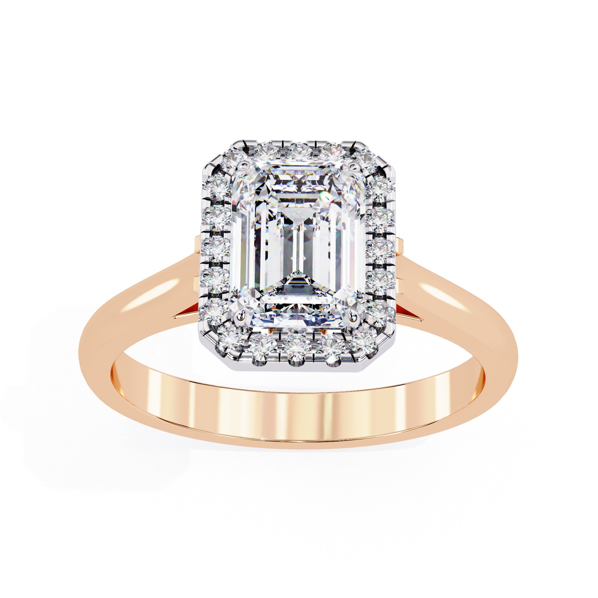Elegant Central Stone Diamond Ring with Side Accents
