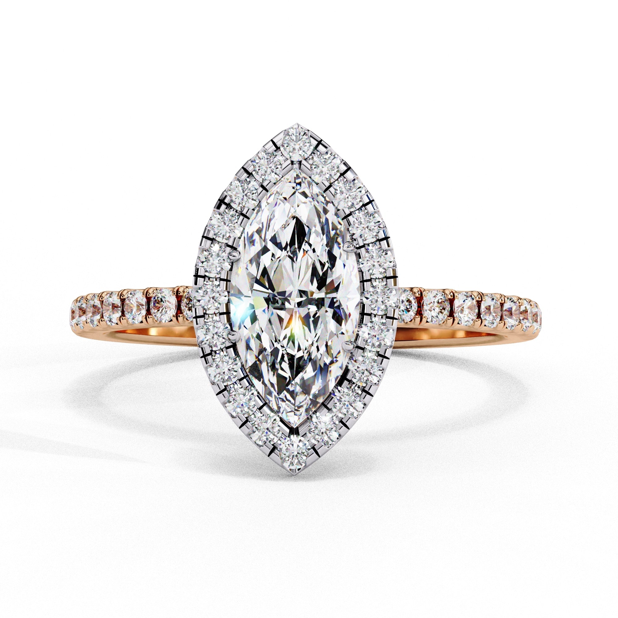Elegant Central Stone Diamond Ring with Radiant Side Stones