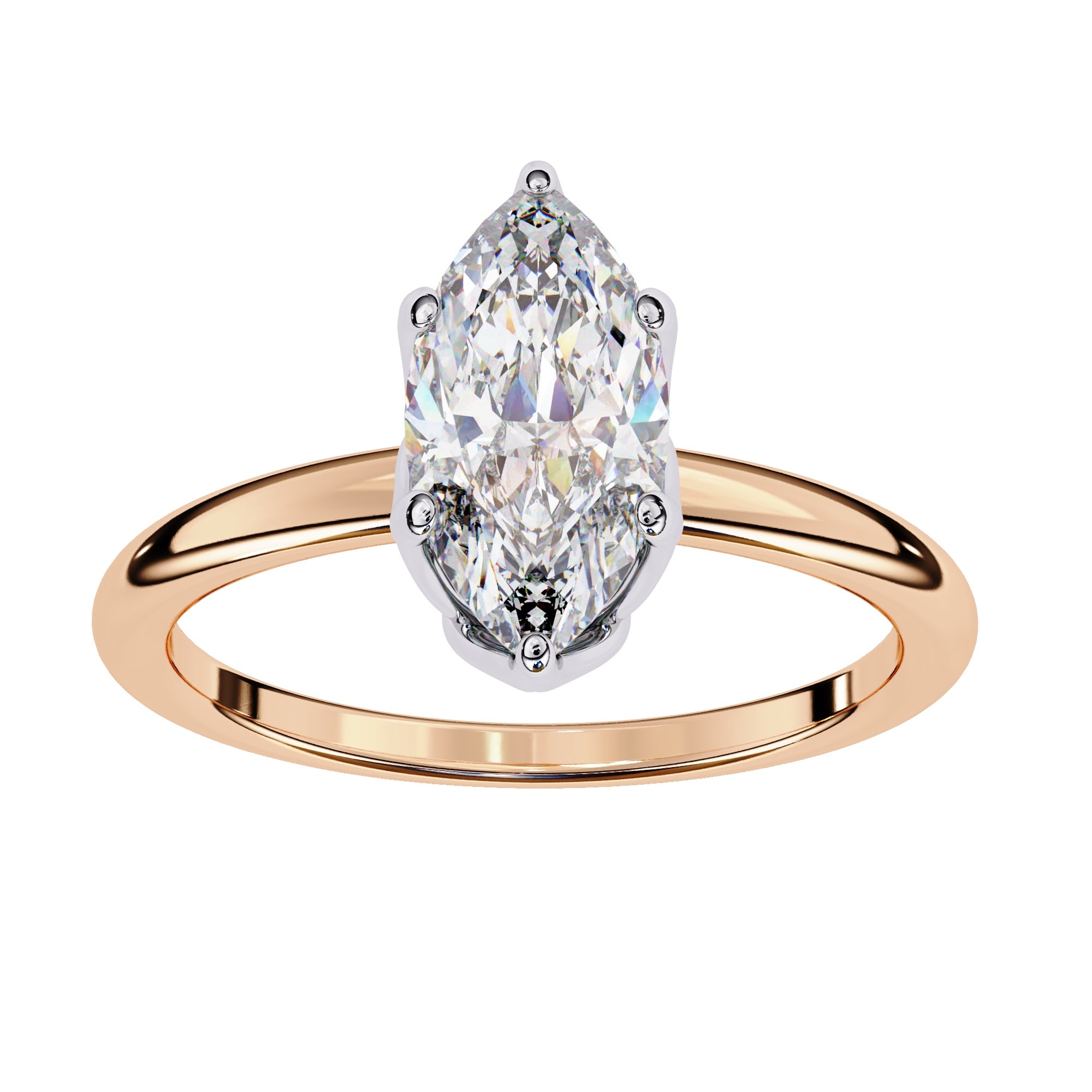 Elegant Central Stone Diamond Ring with Side Accents
