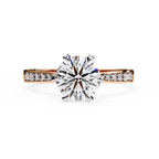 Elegant Central Stone Diamond Ring with Radiant Side Accents