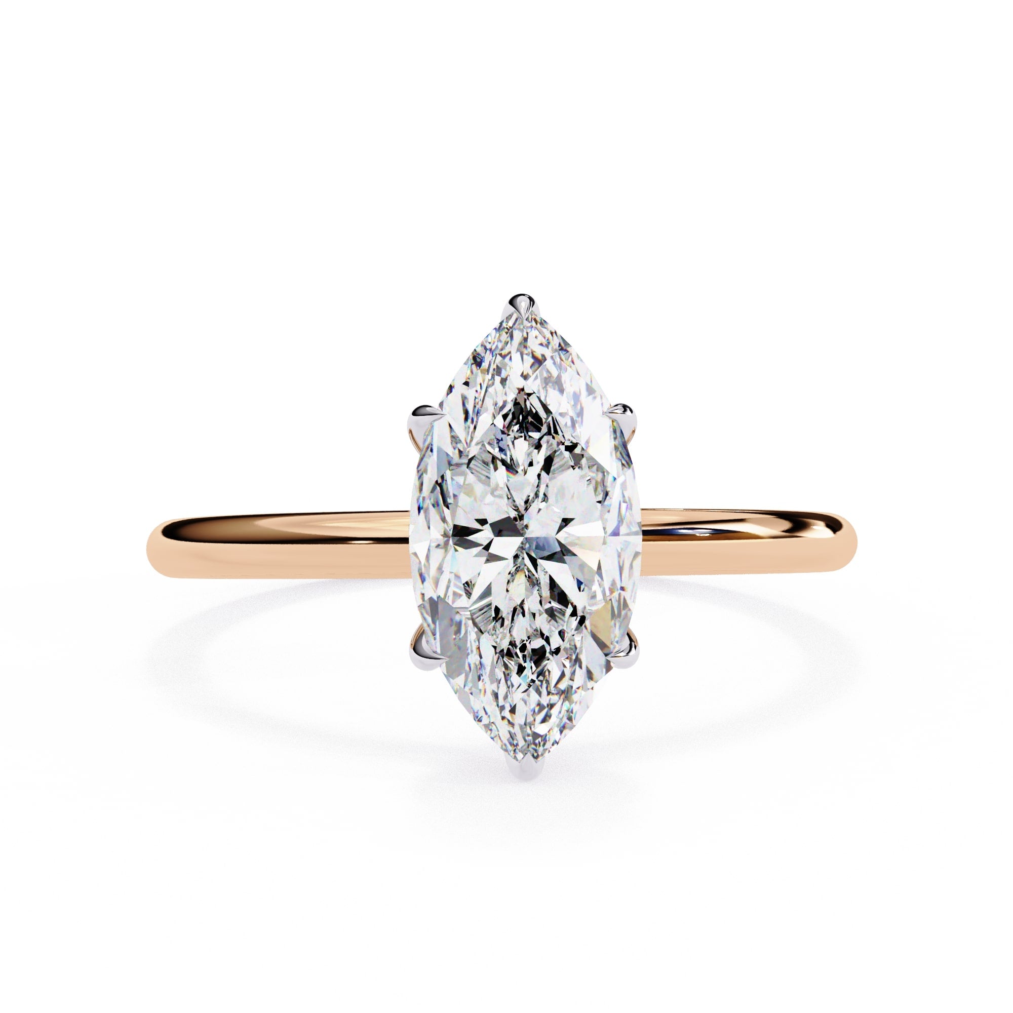 Elegant Diamond Central Stone Side Accent Ring