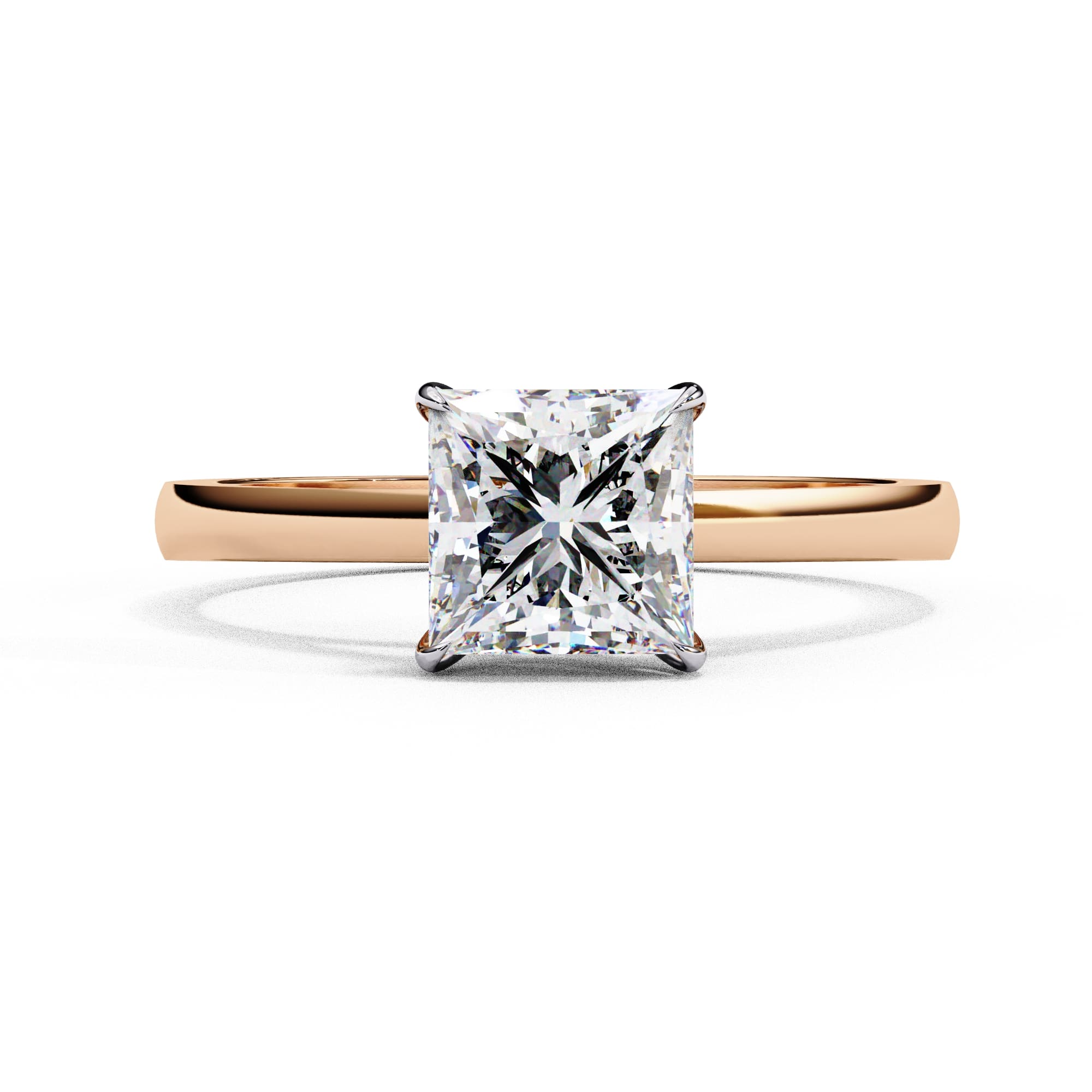 Elegant Solitaire Central Stone Ring