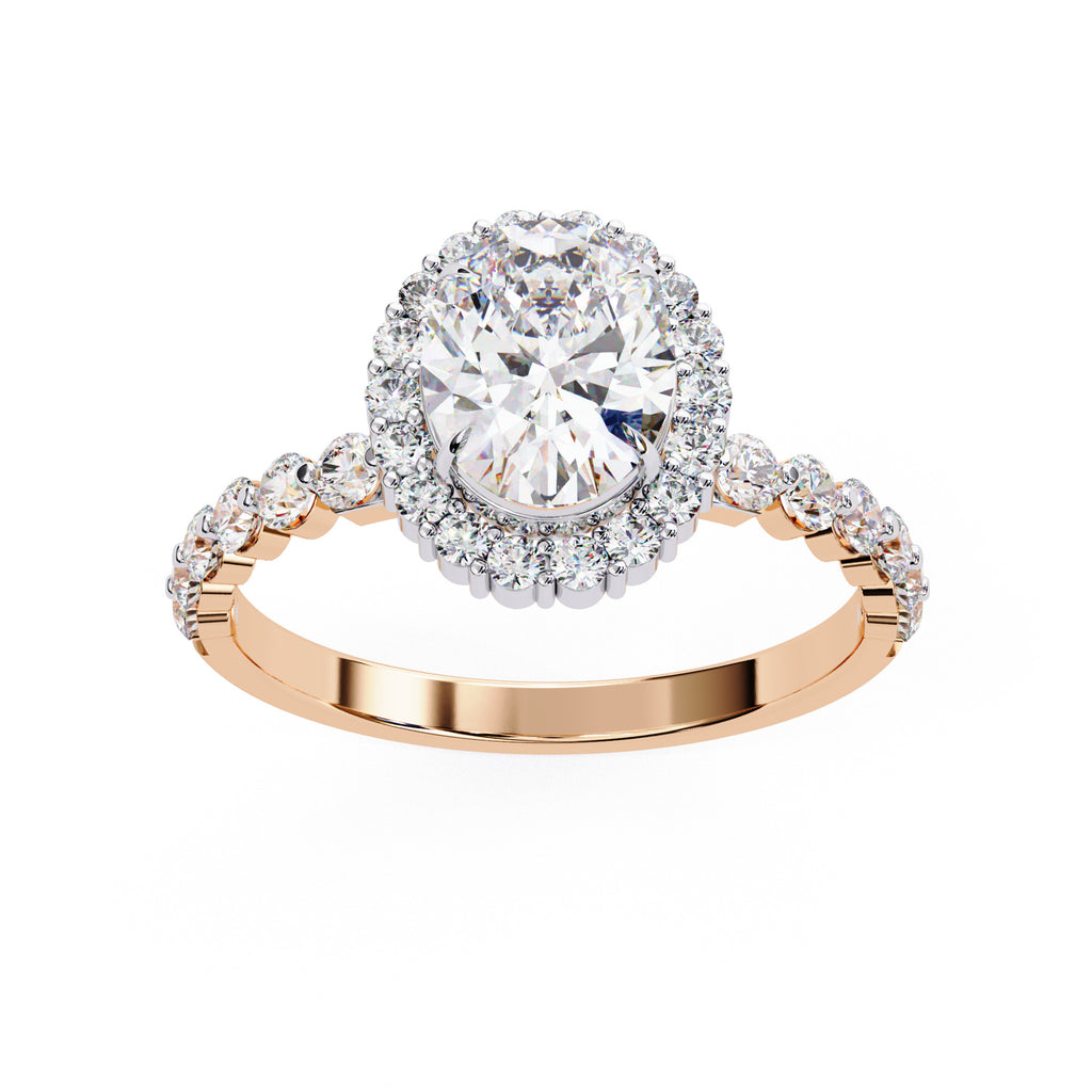 Elegant Central Stone Diamond Ring with Brilliant Side Accents