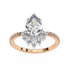 Elegant Central Stone Diamond Ring with Side Accents