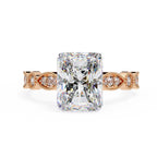 Elegant Side Stone Diamond Central Ring