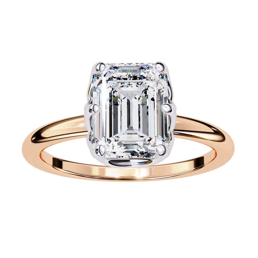 Elegant Radiant Central Stone Ring
