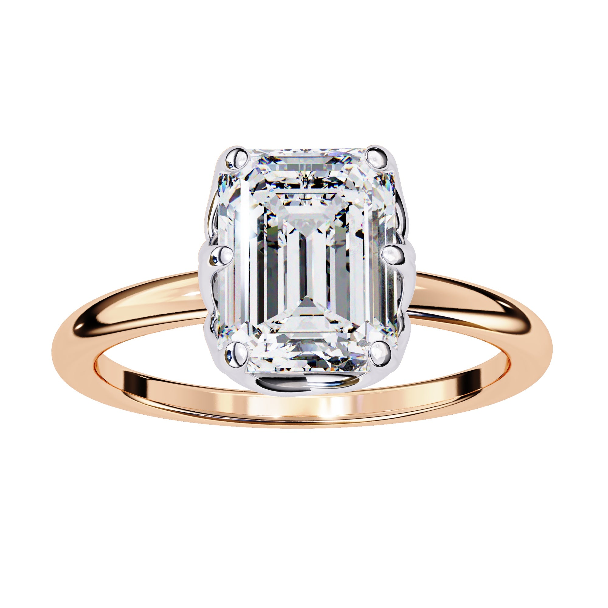 Elegant Radiant Central Stone Ring