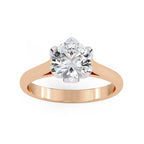 Elegant Radiant Central Stone Ring with Shimmering Side Accents