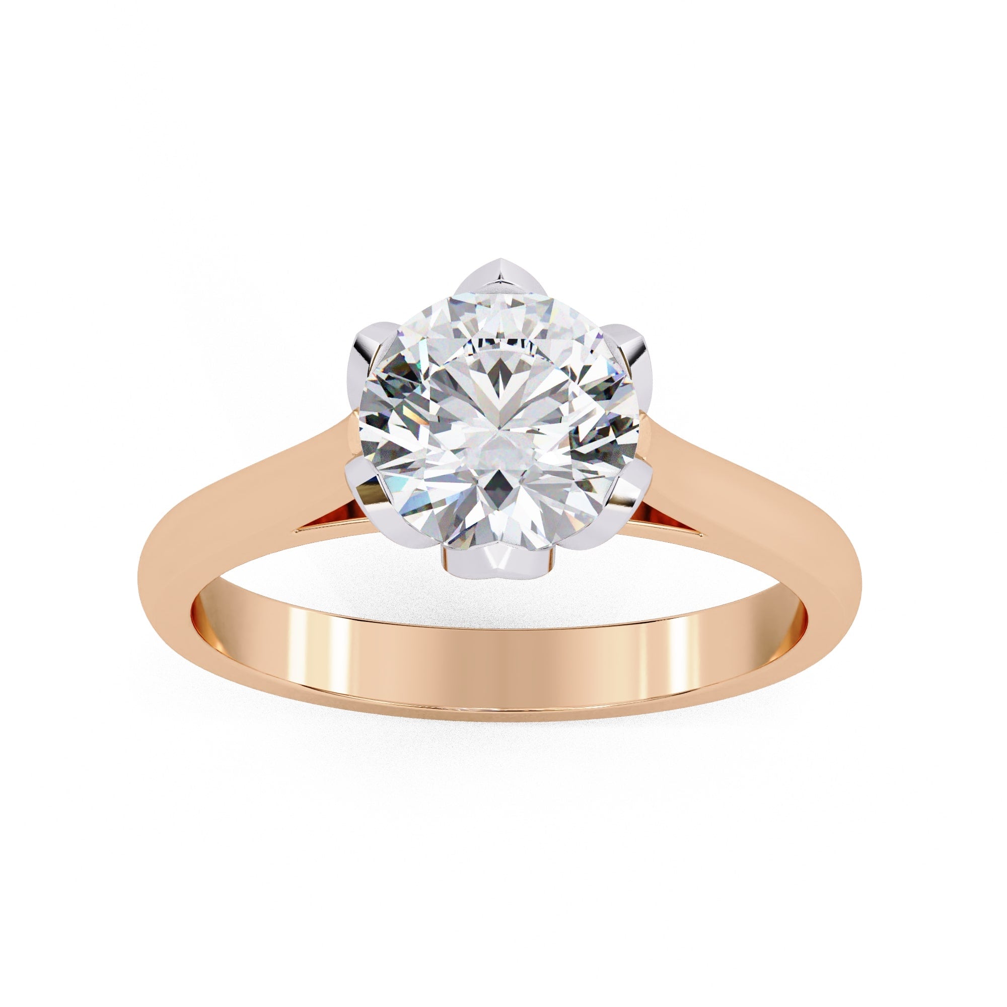 Elegant Radiant Central Stone Ring with Shimmering Side Accents