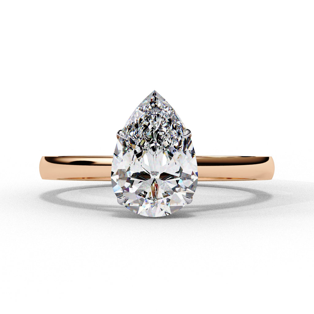 Elegant Solitaire Central Stone Statement Ring