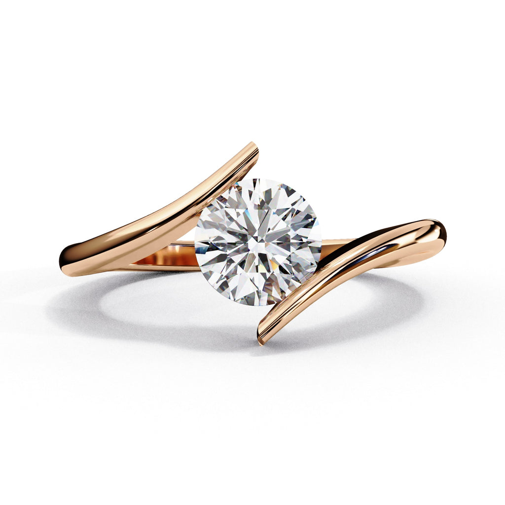 Brilliant Solitaire Diamond Engagement Ring with Timeless Central Stone Setting