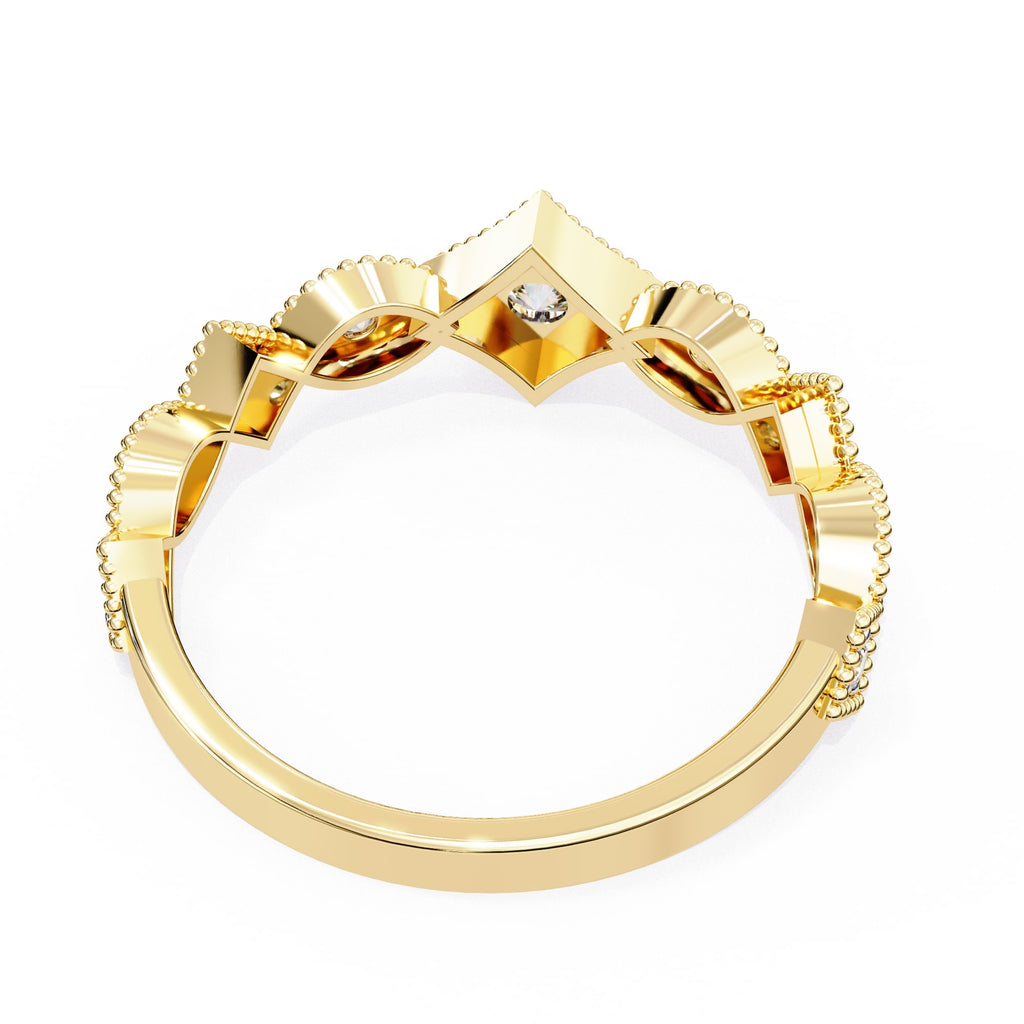 Elegant Diamond Side Stone Brilliance Ring