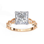 Elegant Central Stone Diamond Ring with Radiant Side Accents