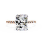 Radiant Central Stone Diamond Halo Ring