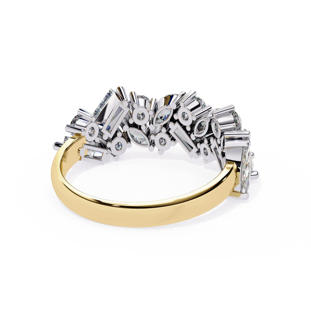 Radiant Brilliance Side Stone Diamond Ring