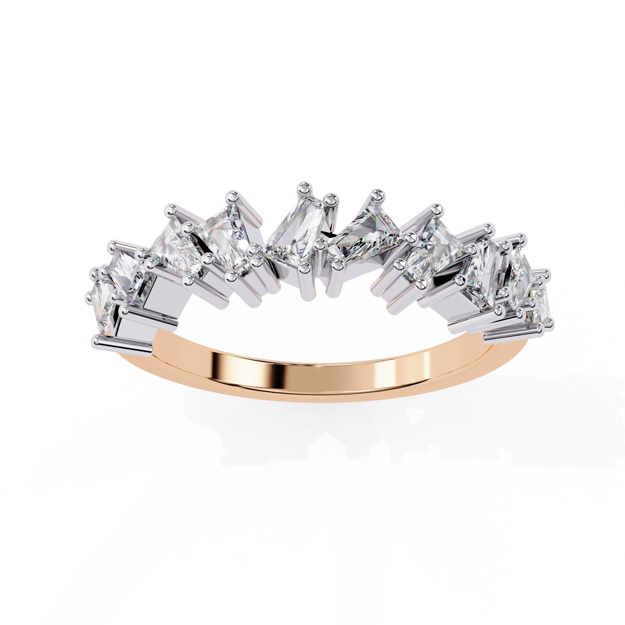 Sparkling Side Stone Diamond Eternity Ring