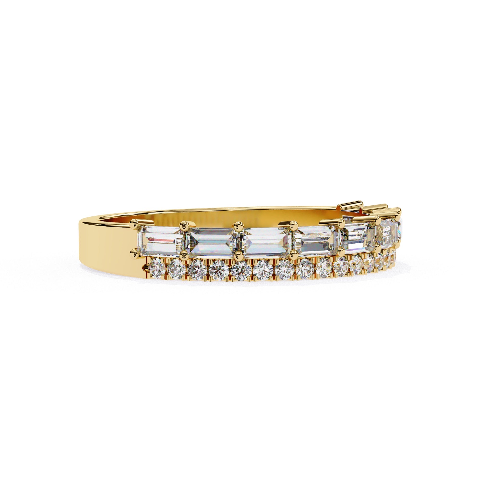 Elegant Diamond Side Stone Brilliance Ring