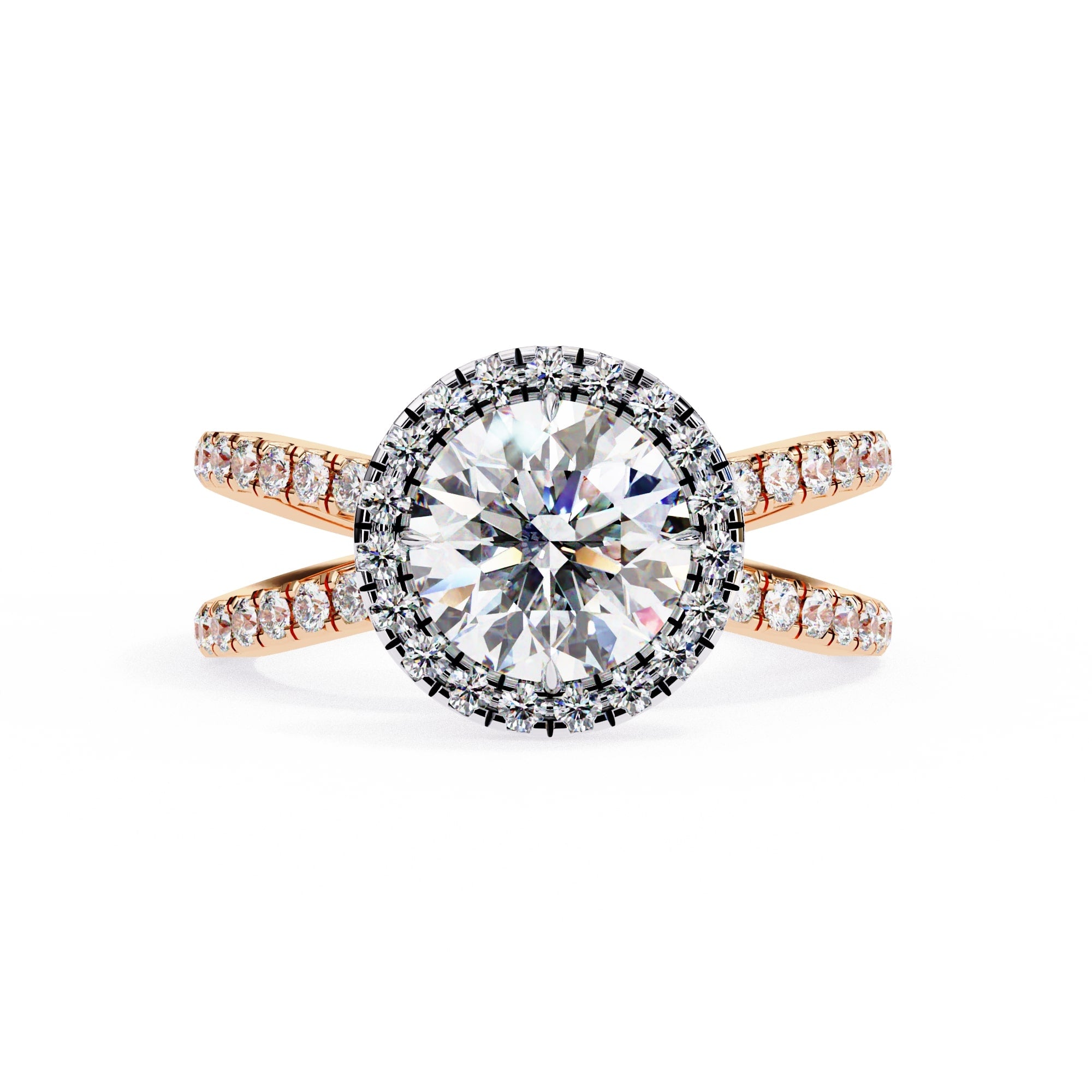Elegant Central Stone Diamond Ring with Radiant Side Accents