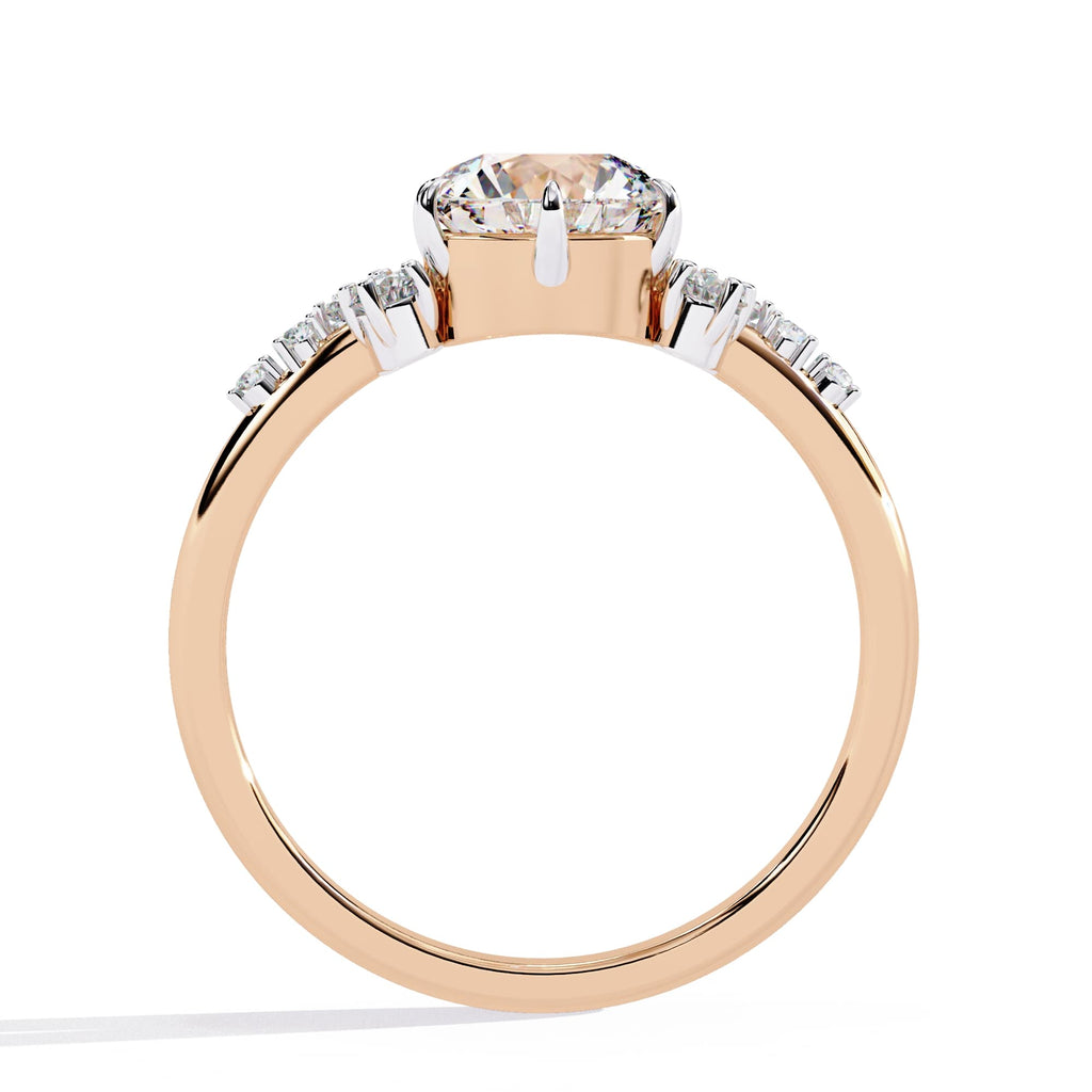 Elegant Central Stone Brilliance Ring with Side Accents
