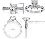 Elegant Central Stone Diamond Side Accent Ring