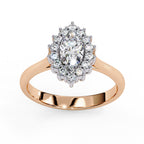 Elegant Central Stone Diamond Ring with Radiant Side Accents