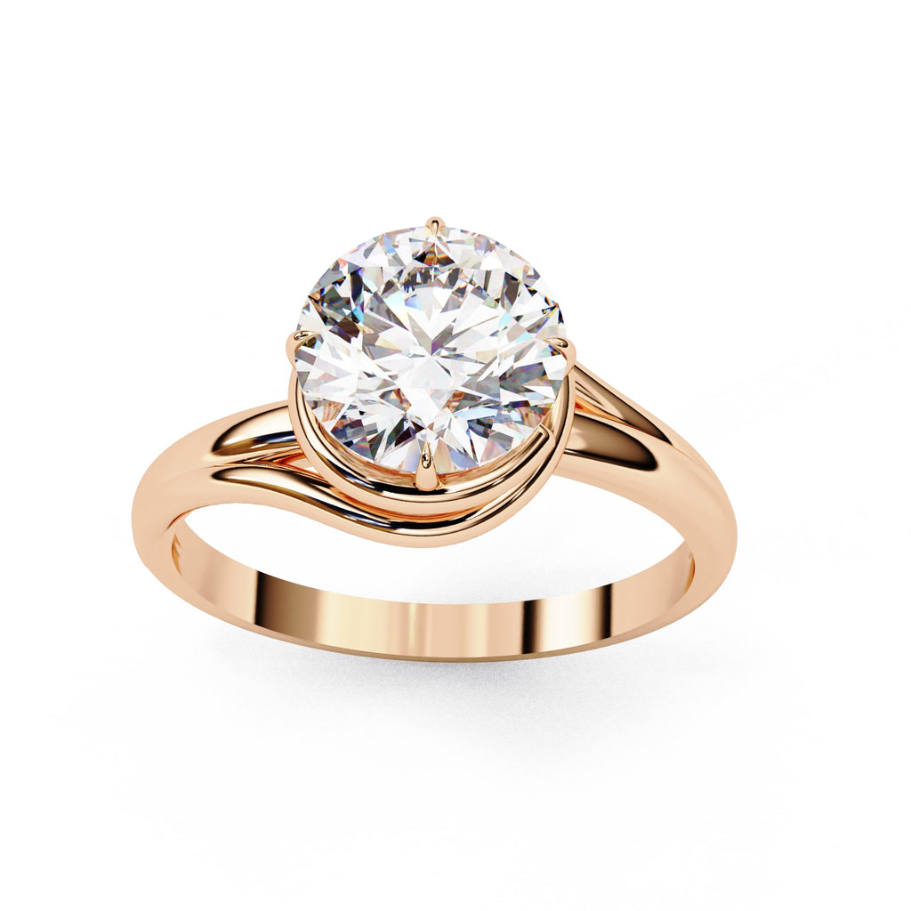 Elegant Central Stone Solitaire Ring