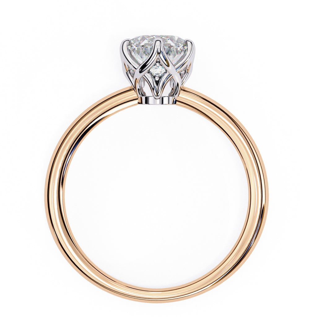 Elegant Radiance Central Solitaire Ring with Side Accents