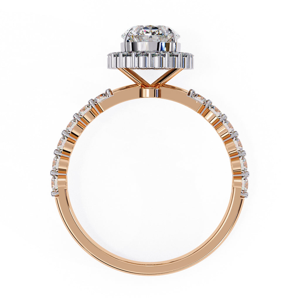 Elegant Central Stone Diamond Ring with Brilliant Side Accents