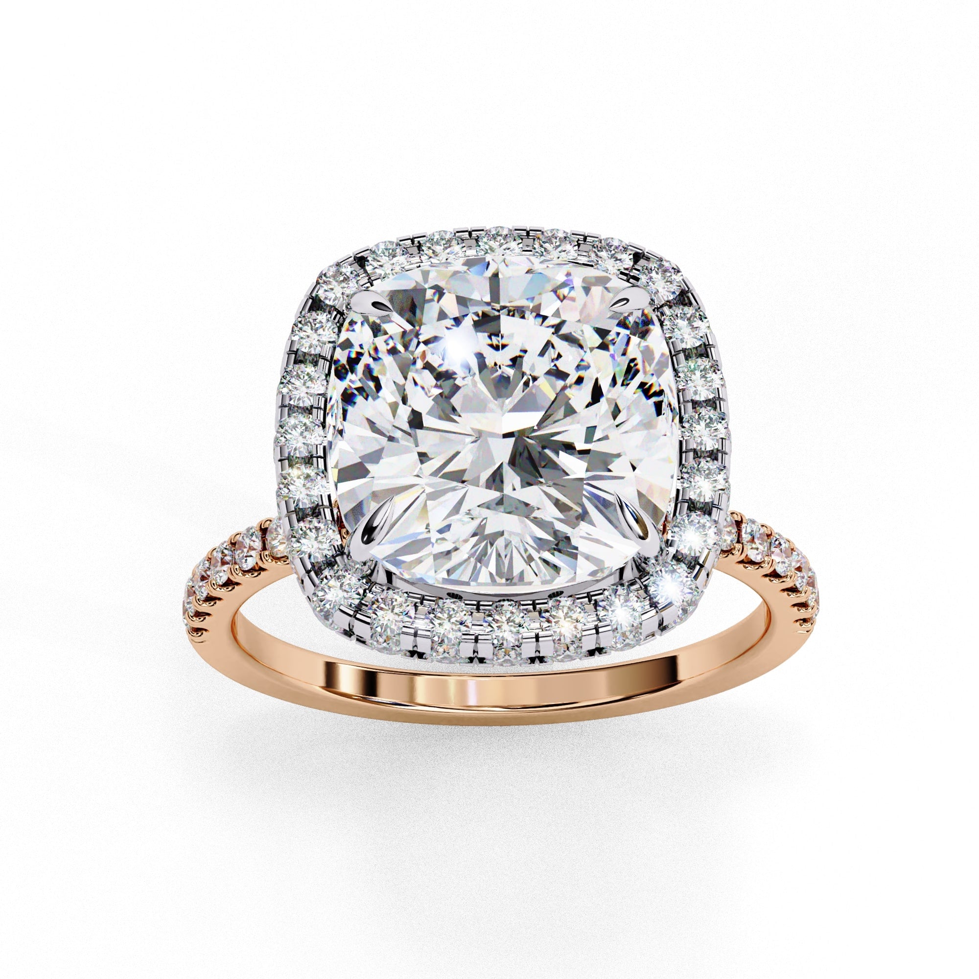 Elegant Diamond Side Stone Brilliance Ring