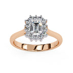 Elegant Central Stone Diamond Halo Ring