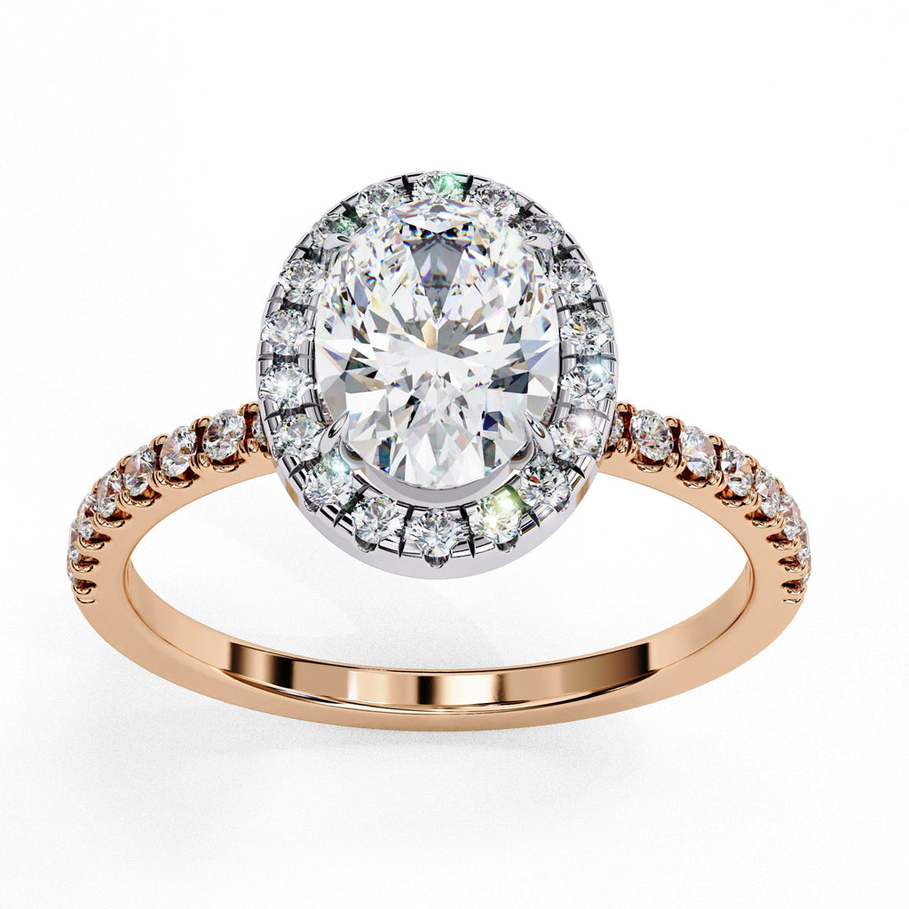 Elegant Diamond Central Stone Ring with Side Accents