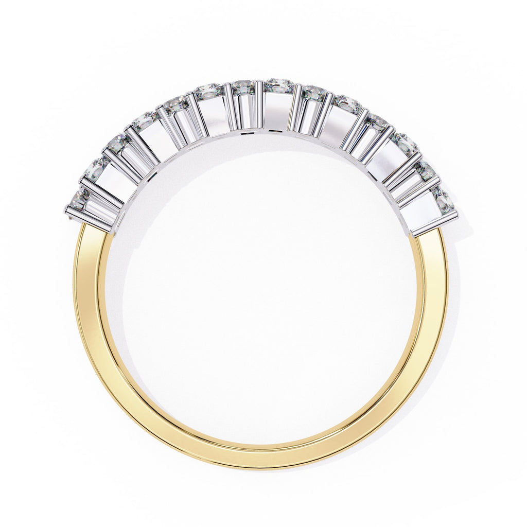Radiant Diamond Side Stone Eternity Ring