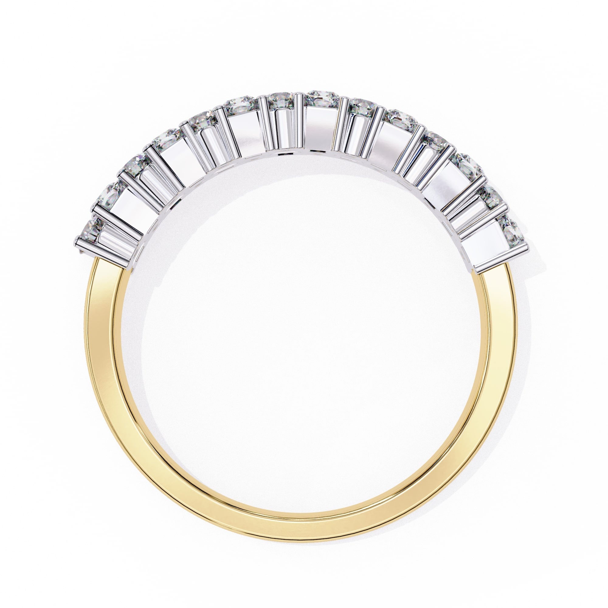 Radiant Diamond Side Stone Eternity Ring