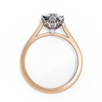 Elegant Radiant Central Stone Ring with Shimmering Side Accents