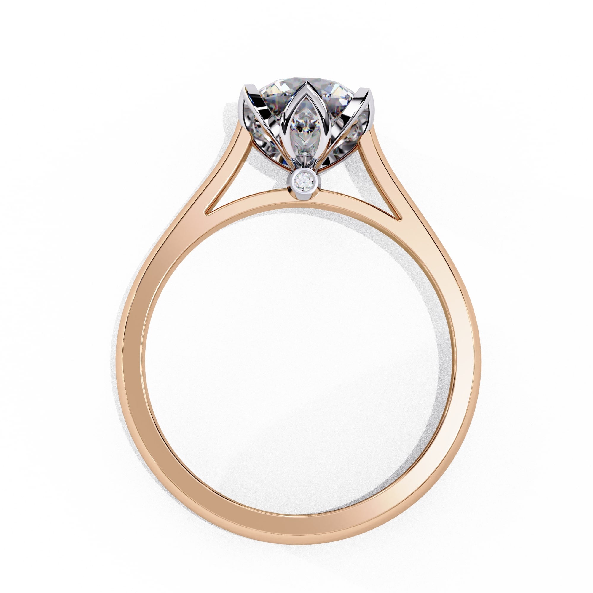 Elegant Radiant Central Stone Ring with Shimmering Side Accents