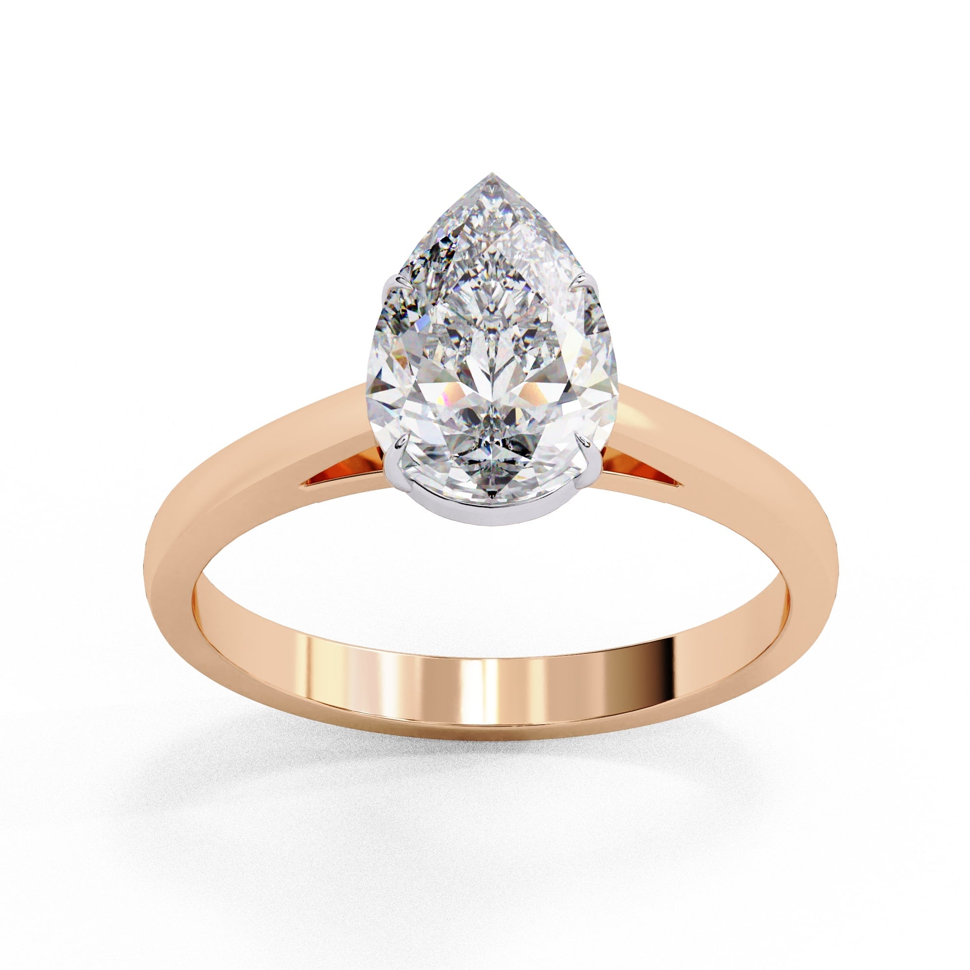 Elegant Solitaire Central Stone Statement Ring