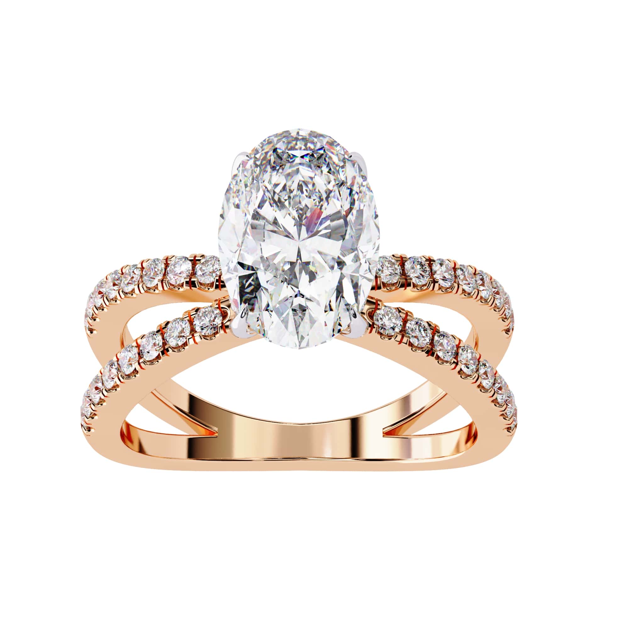 Elegant Radiance Central Stone Diamond Ring